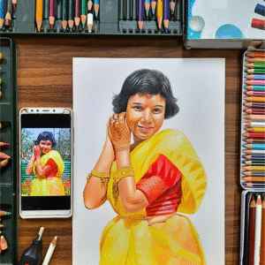 colour pencil portrait