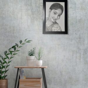 single pencil sketch portrait
