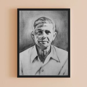 single pencil sketch portrait